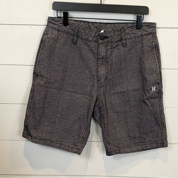 Hurley Men's Black Hybrid Shorts fitted flat front surfer summer size 32 - Picture 1 of 10